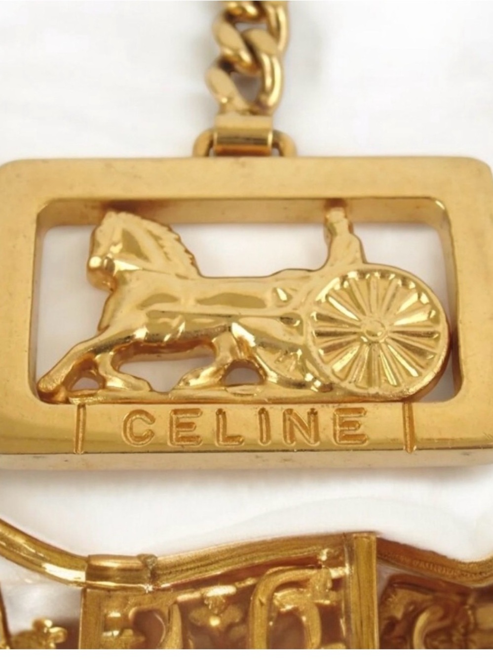 ✨ CELINE Vintage Signature Keychain/Bag Charm - Picture 2 of 8